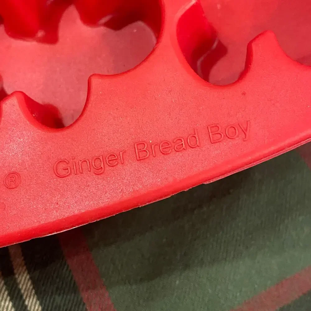 Wilton Ginger Bread‎ Boy Red Silicone 4x6 Baking Mold